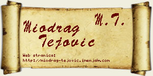 Miodrag Tejović vizit kartica